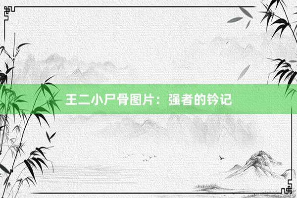 王二小尸骨图片:强者的钤记